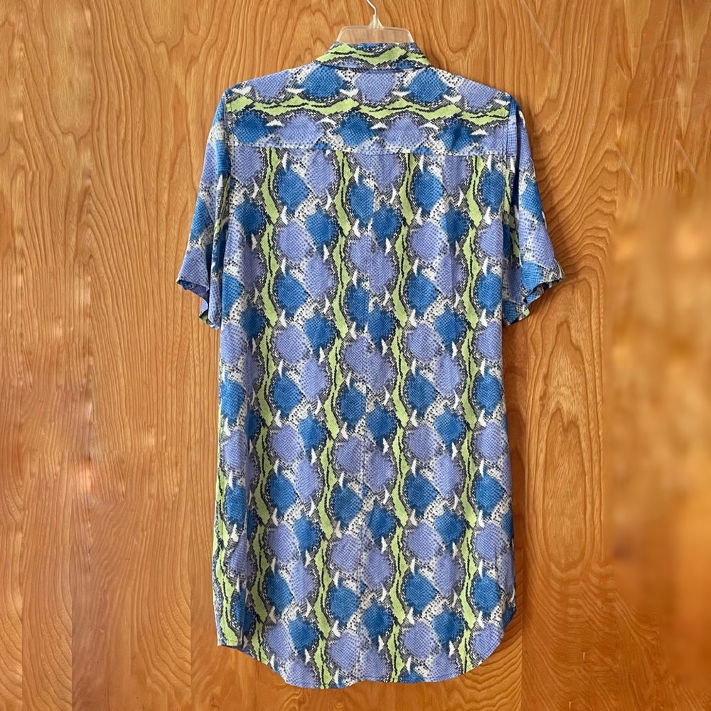 Equipment Femme silk snake print shirt dress, size medium - Picture 3 of 10
